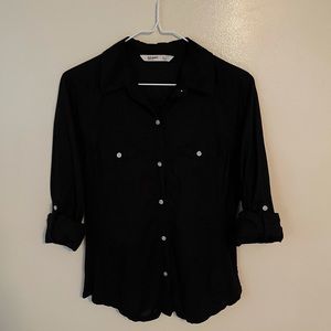 Old Navy Black Button Up Shirt Size Small
